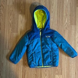 Champion Blue and Yellow Winter Hooded Jacket